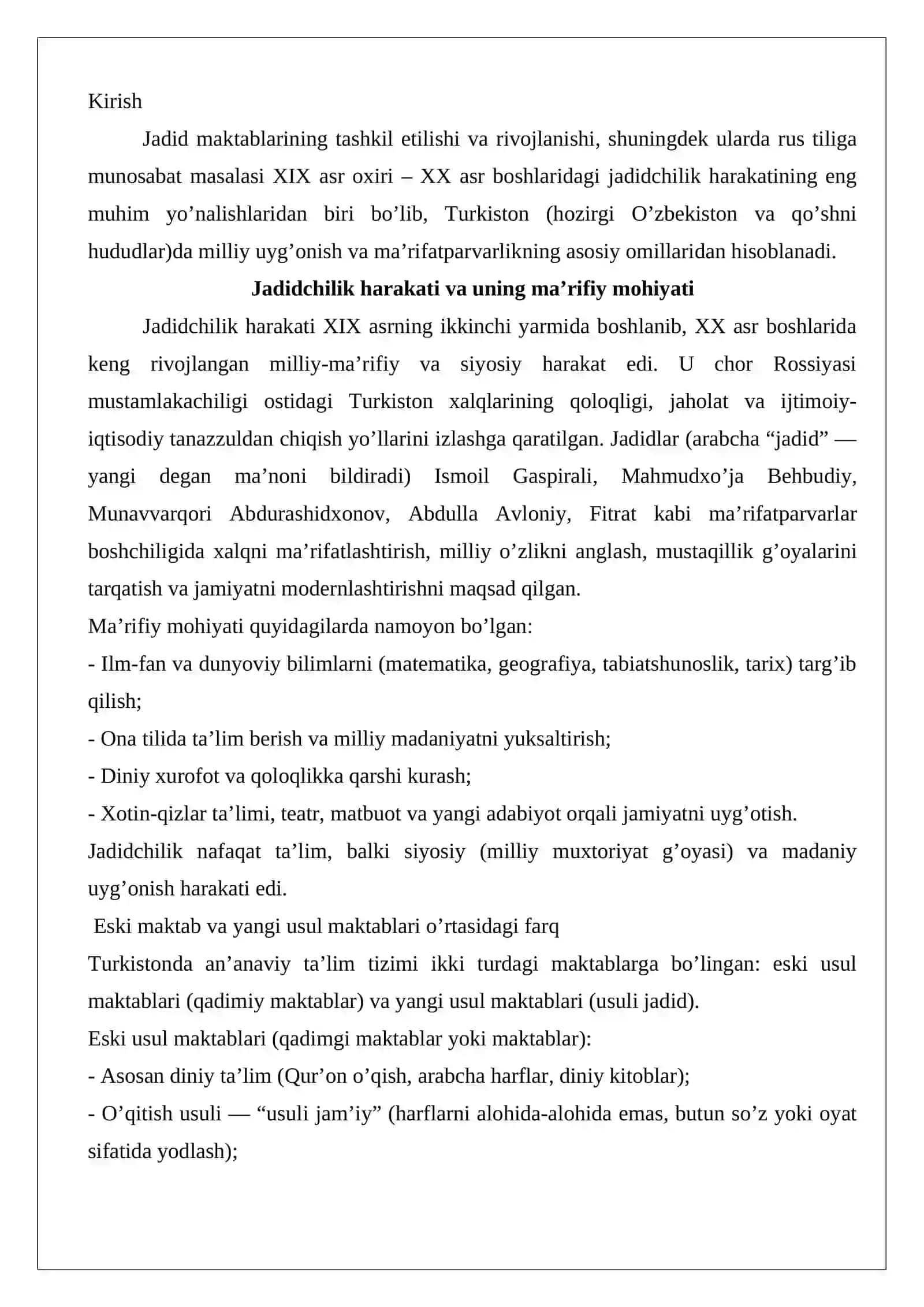 Jadid Maktablarining Tashkil Etishishi va Rivojlanishi 2