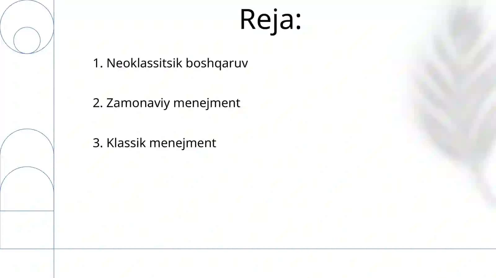 Boshqaruv tizimi nazaryasi va amolyatini rivojlantrish bosqichlari 2