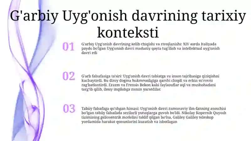 GʻArb UygʻOnish Davri Tabiatshunoslik Falsafasi 2