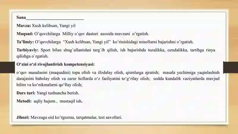 Xushkelibsan, Yangiyil 2