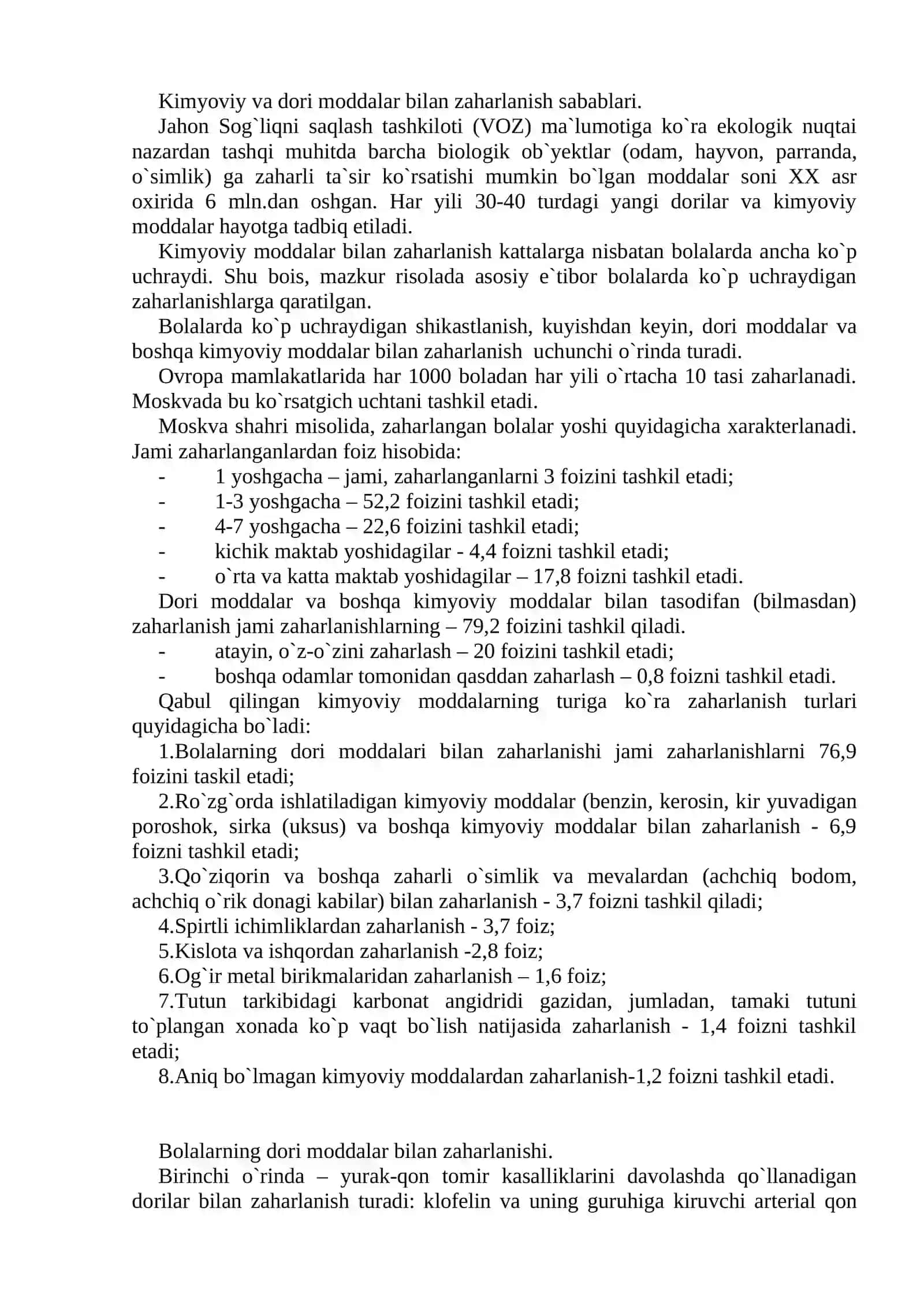Kimyoviy va dori moddalar bilan zaharlanishda tibbiy yordam 2
