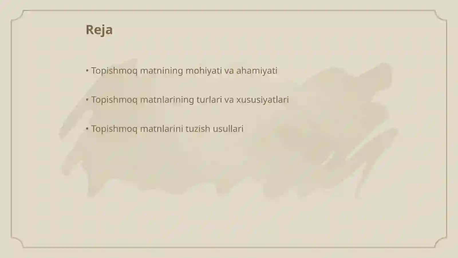 Topishmoq matni ustida ishlash 2