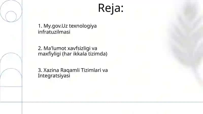 My.gov.uz va gʻaznachilikda axborot komplekslari va texnologiyalari 2