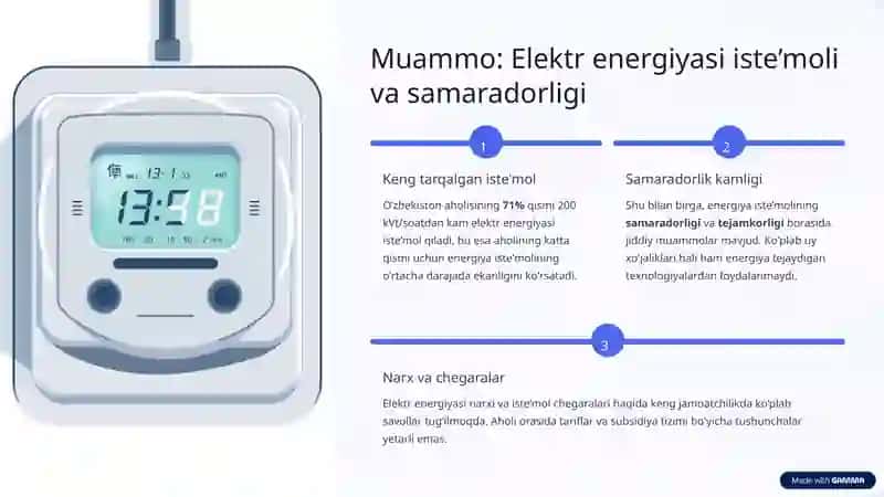 Elektr energiyasidan kundalik hayotda foydalanish 2