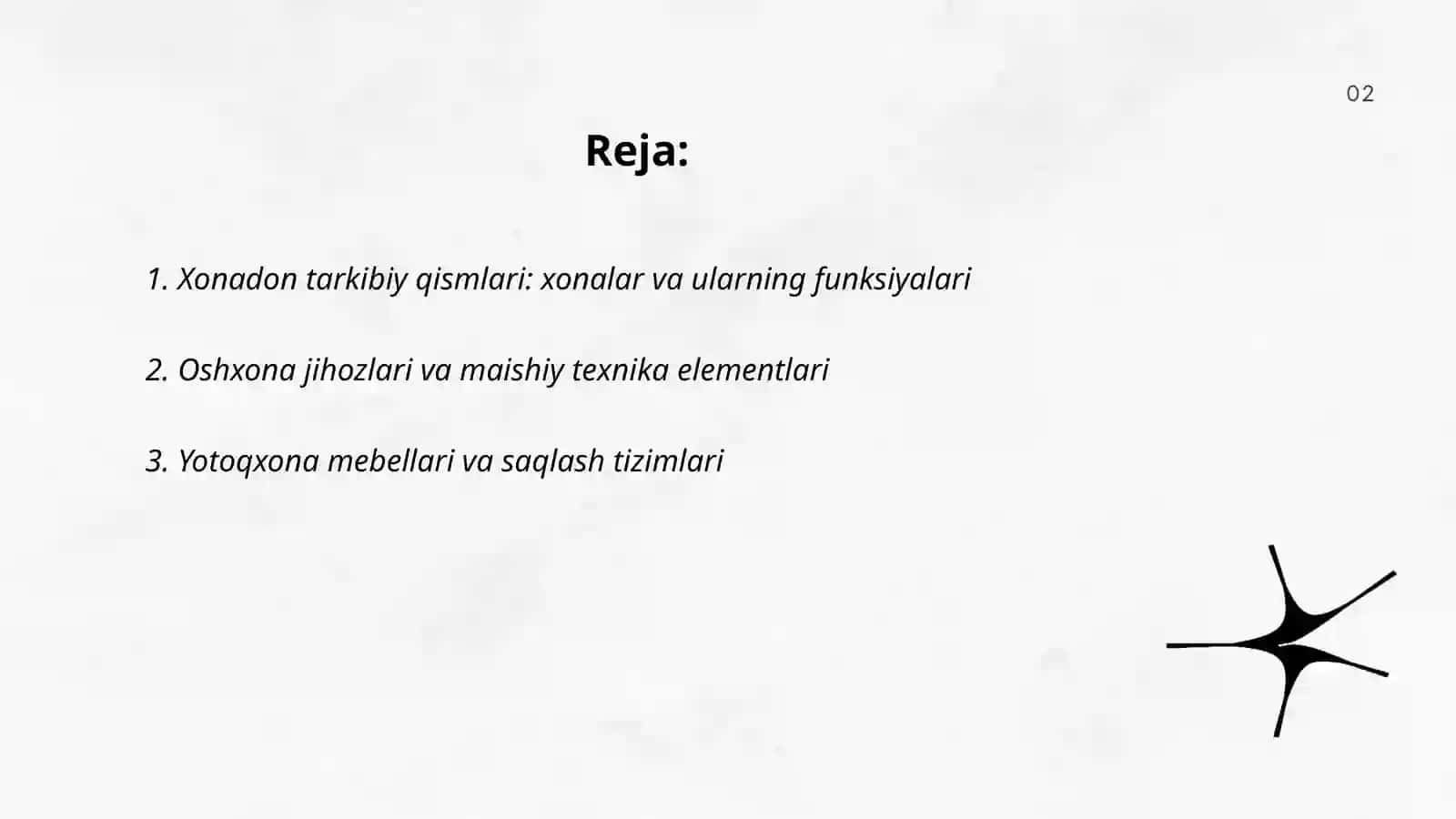 Xonadon tarkibi, jihozlari va ularning elementlari 2