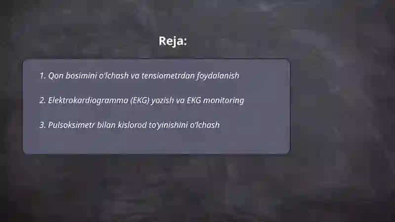 Qon bosimini o‘lchash va tensiometrdan foydalanish 2
