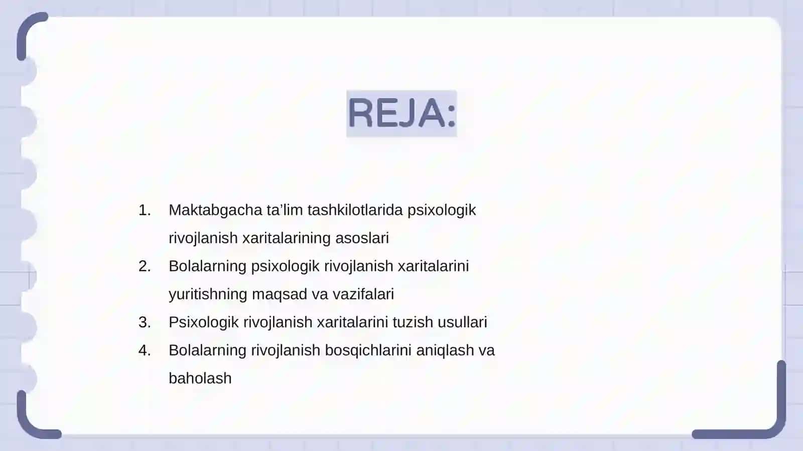 Maktabgacha ta’lim tashkilotlarida bolalarining psixologik rivojlanish xaritalarining yuritilishi 2