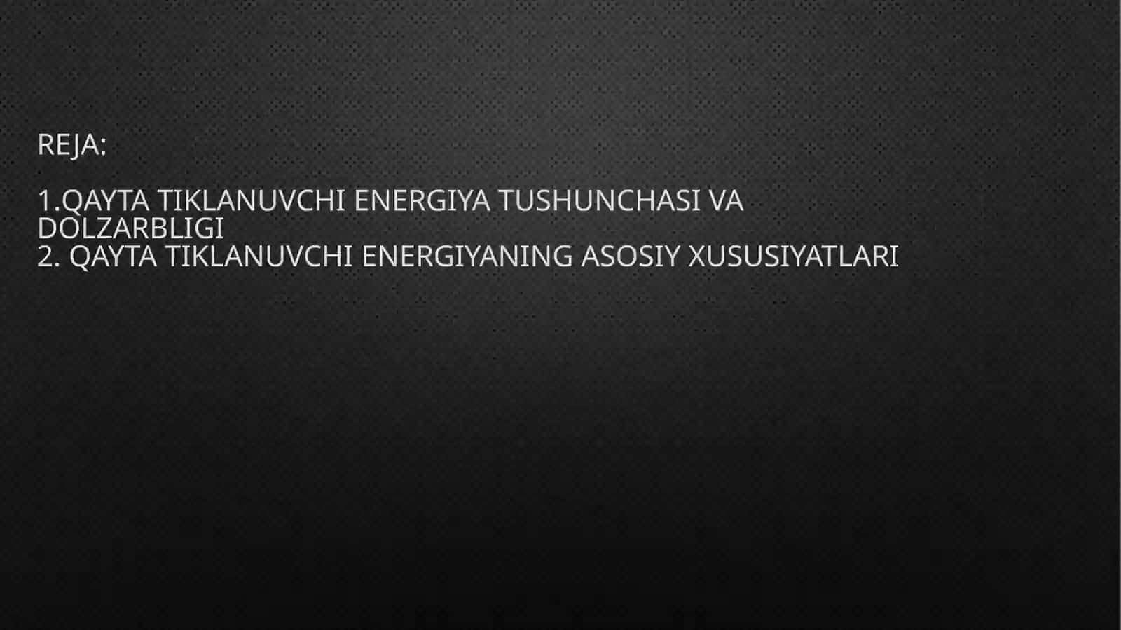 Yashil iqtisodiyot 2