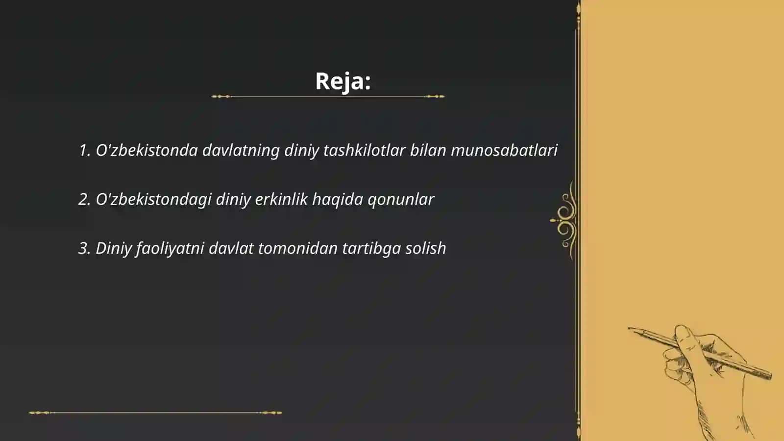 O'zbekistonda davlat va din munosabatlariga doir qonun hujjatlari 2