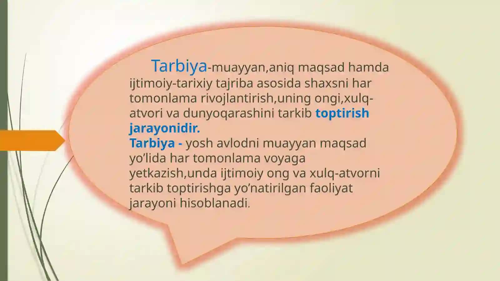 Tarbiya jarayonining mohiyati va mazmuni 2