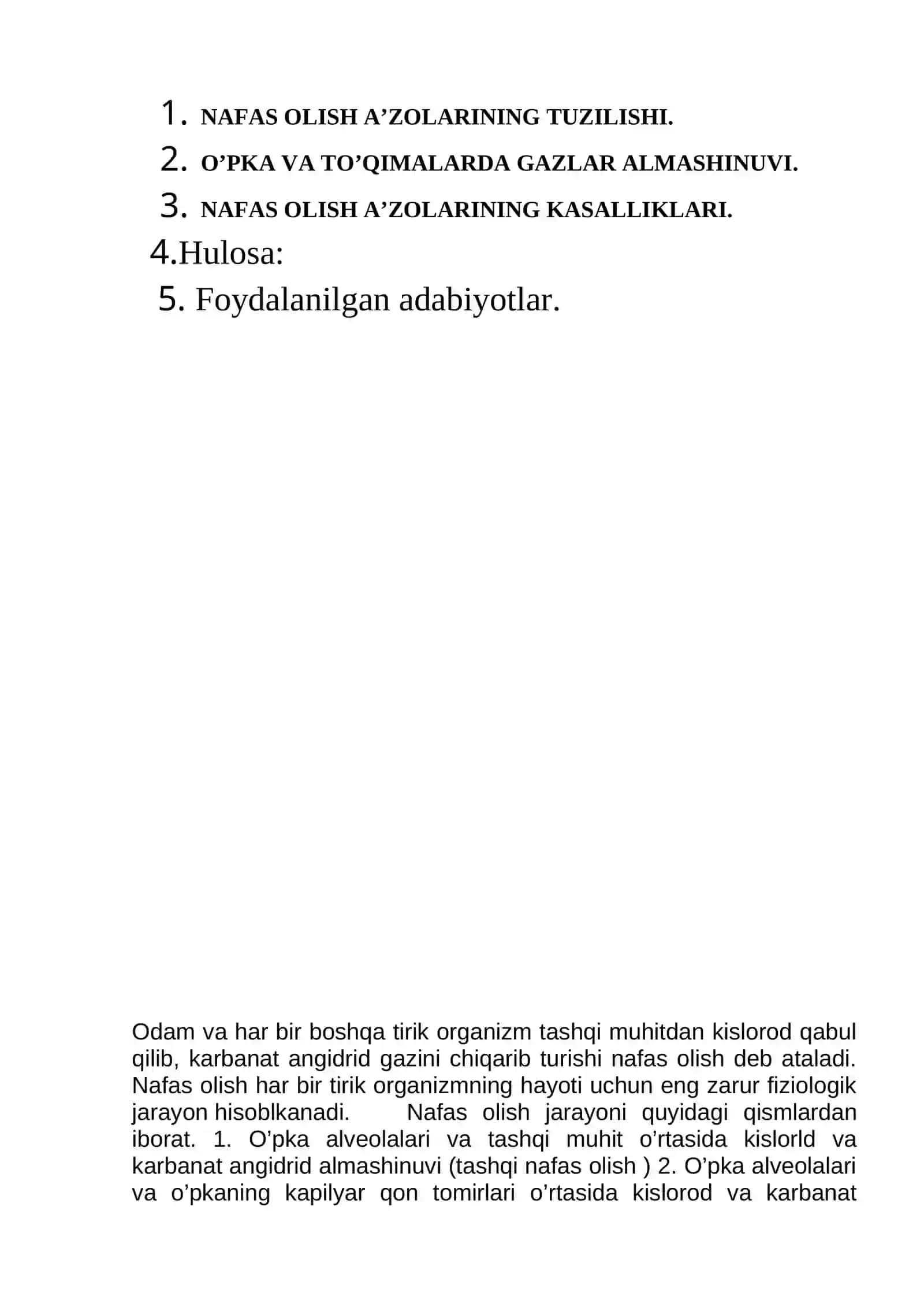 Odam va hayvon fizologiyasi fanidan KURS ISHI 2