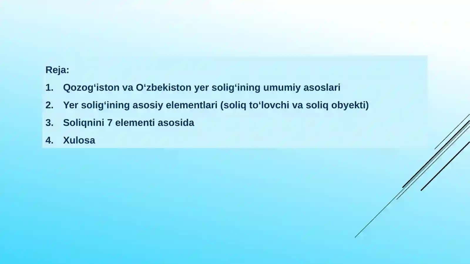 «Qozogʻiston va Oʻzbekiston yer solig‘i» 2