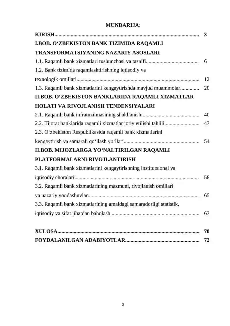 O‘ZBEKISTON RESPUBLIKASIDA RAQAMLI BANK XIZMATLARINI KENGAYTIRISH VA SAMARALI QO‘LLASH YO‘LLARI 2