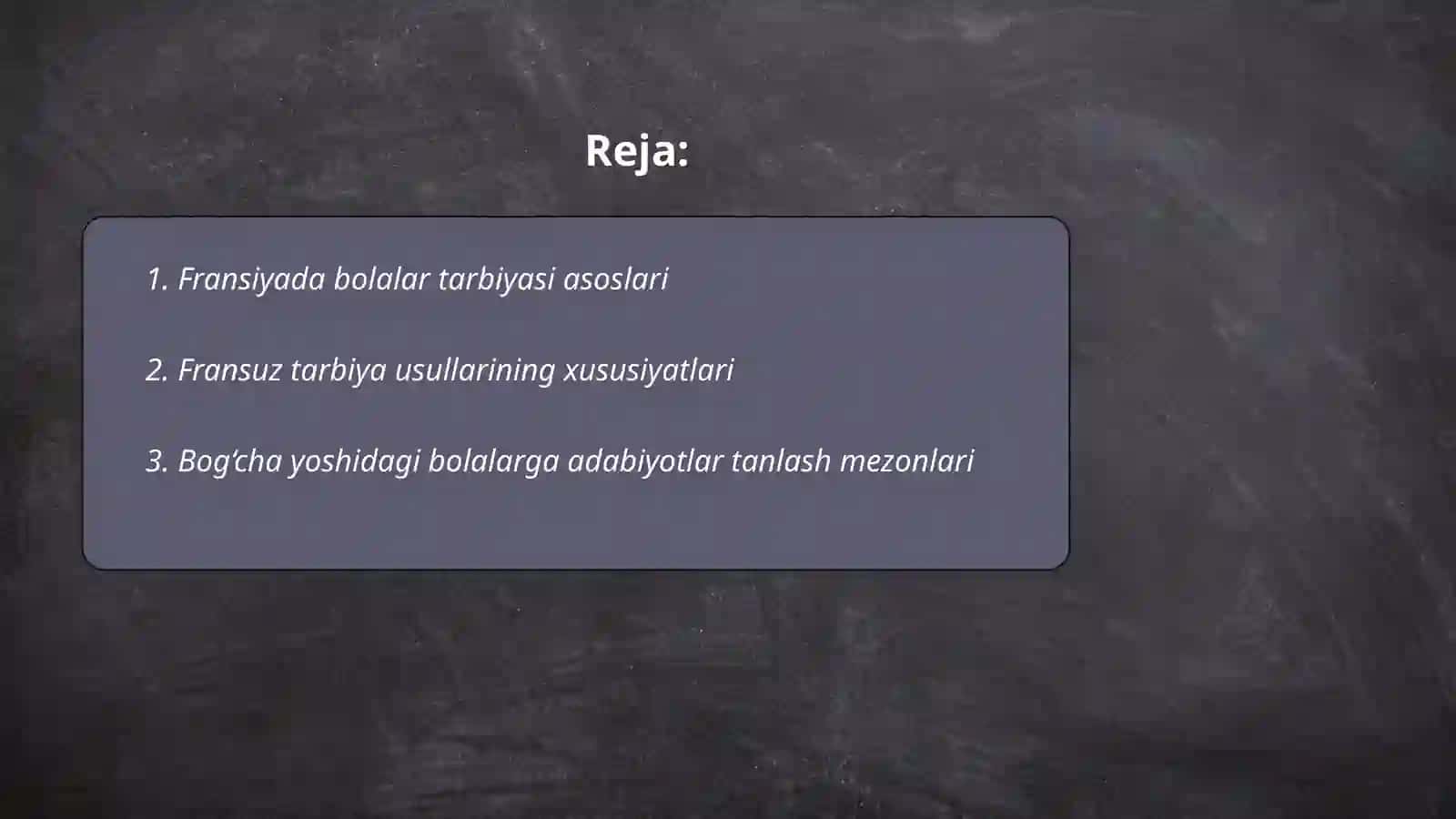 Fransiyada bolalar tarbiyasi 2