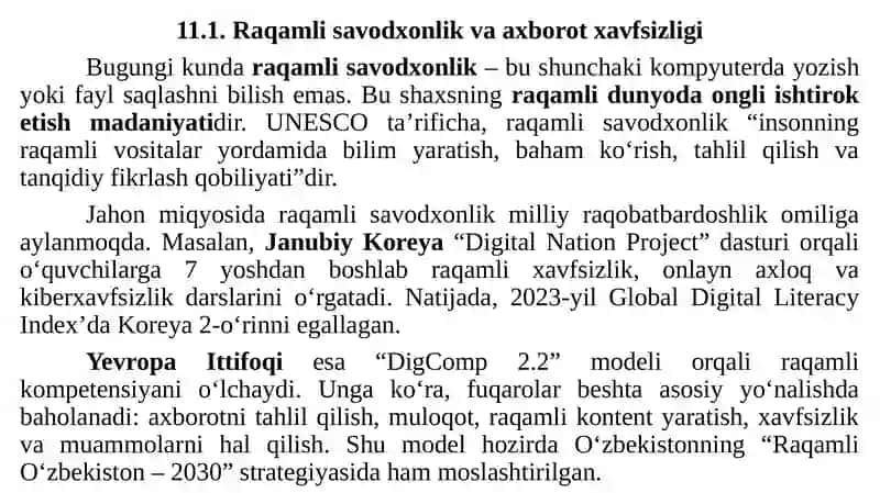 Raqamli kompetensiya va zamonaviy texnologiyalar 2