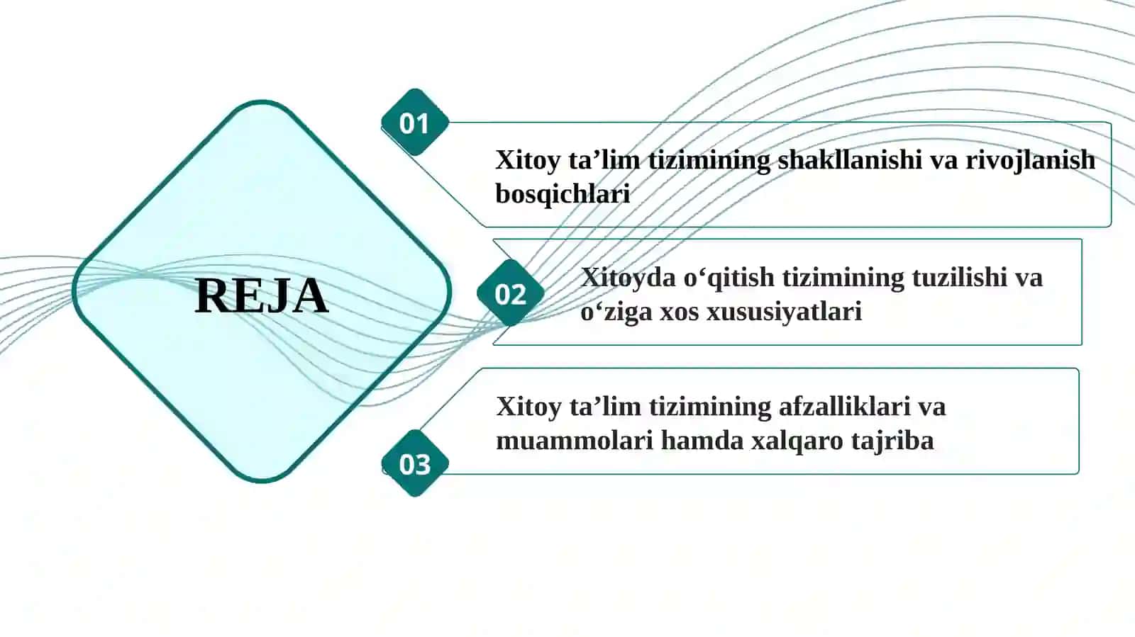 Xitoy davlatidagi o‘qitish tizimi SLAYD      Хитой таълим тизими         Хитой давлатининг таълим тизими 2