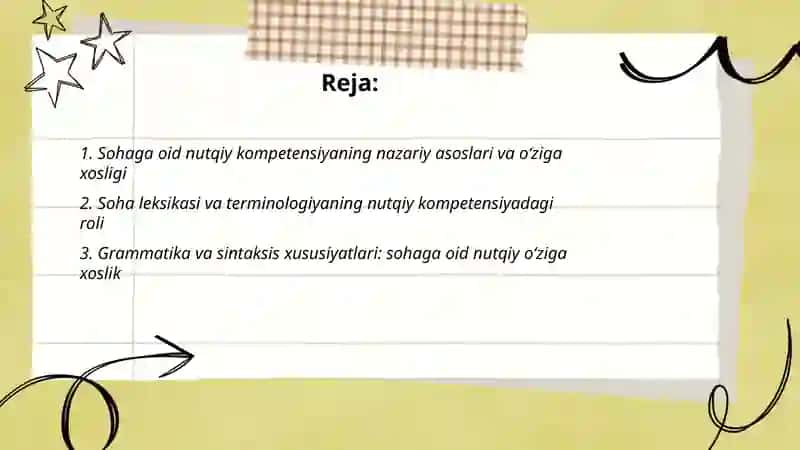 Sohaga oid nutqiy kompetensiyaning oʻziga xosligi 2