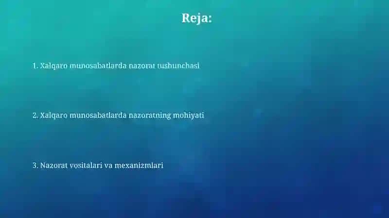 Xalqaro Munosabatlarda Nazorat Tushunchasi va Mohiyati 2
