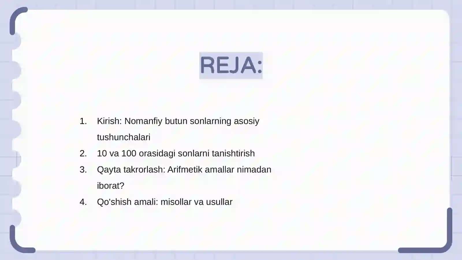 Nomanfiy butun sonlarning asosiy tushunchalari 2