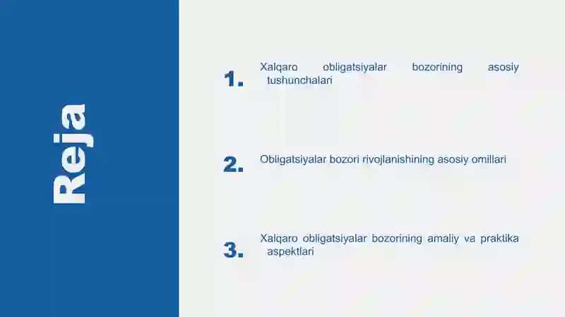 Xalqaro obligatsiyalar bozori va uning rivojlanishi 2