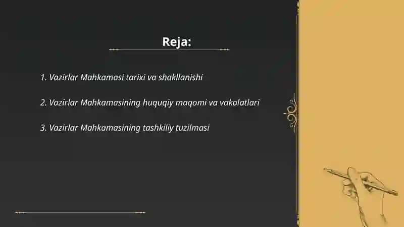 Vazirlar Mahkamasi tarixi va shakllanishi 2
