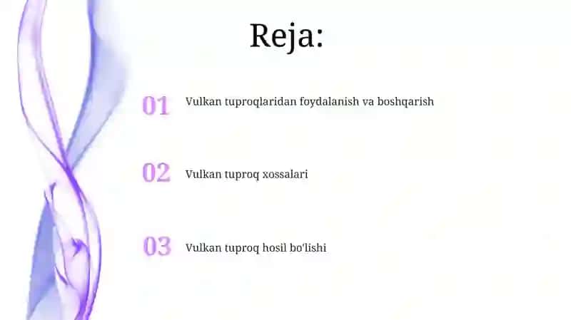 Vulkanogen tuproqlar haqida 2