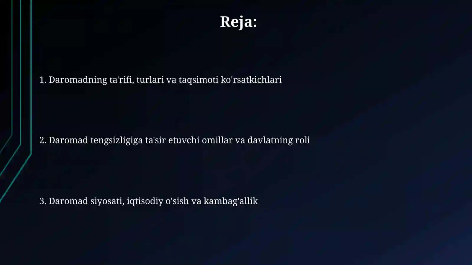 Daromadlar va ularni taqsimlash 2