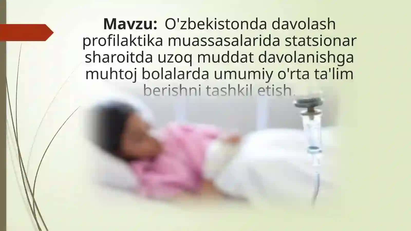 O'zbekistonda Davolash Profilaktika Muassasalari Dastatsionar Sharoitda 2