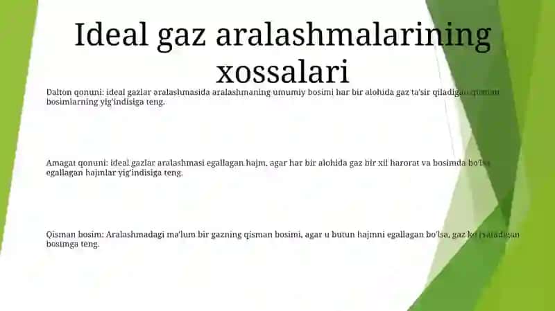 Ideal Gaz Aralashmasi 2