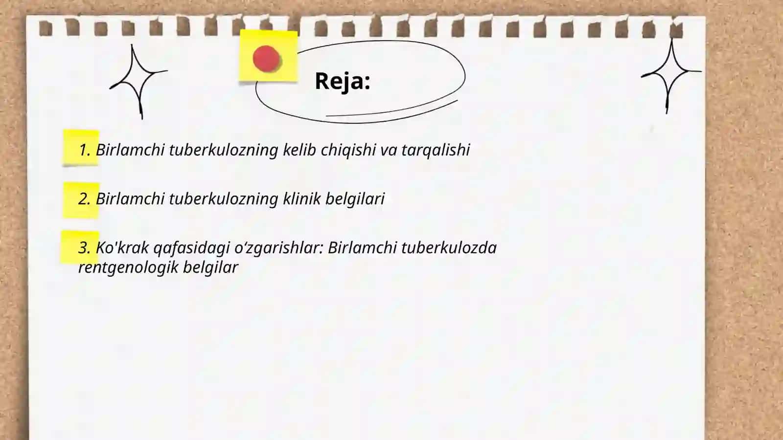 Birlamchi Tuberkuloz. Va uni qiyosiy tashxislash 2