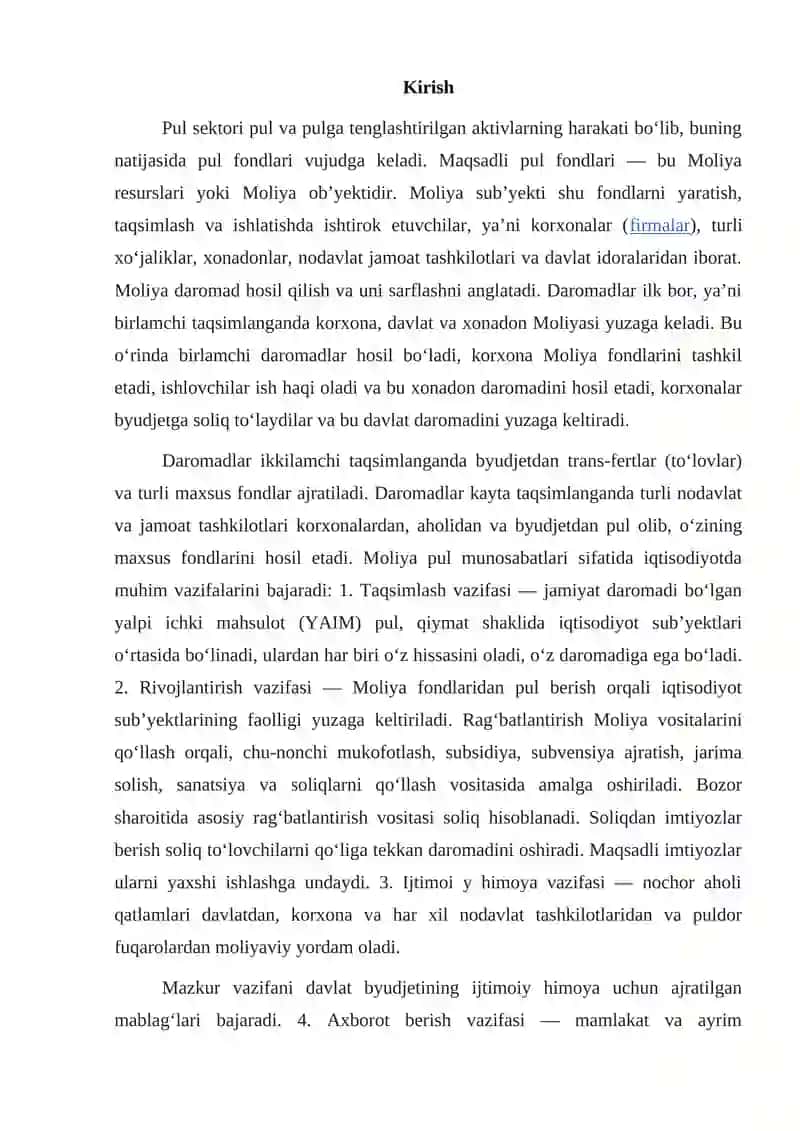Pul sektorida beqarorlik omillari 2