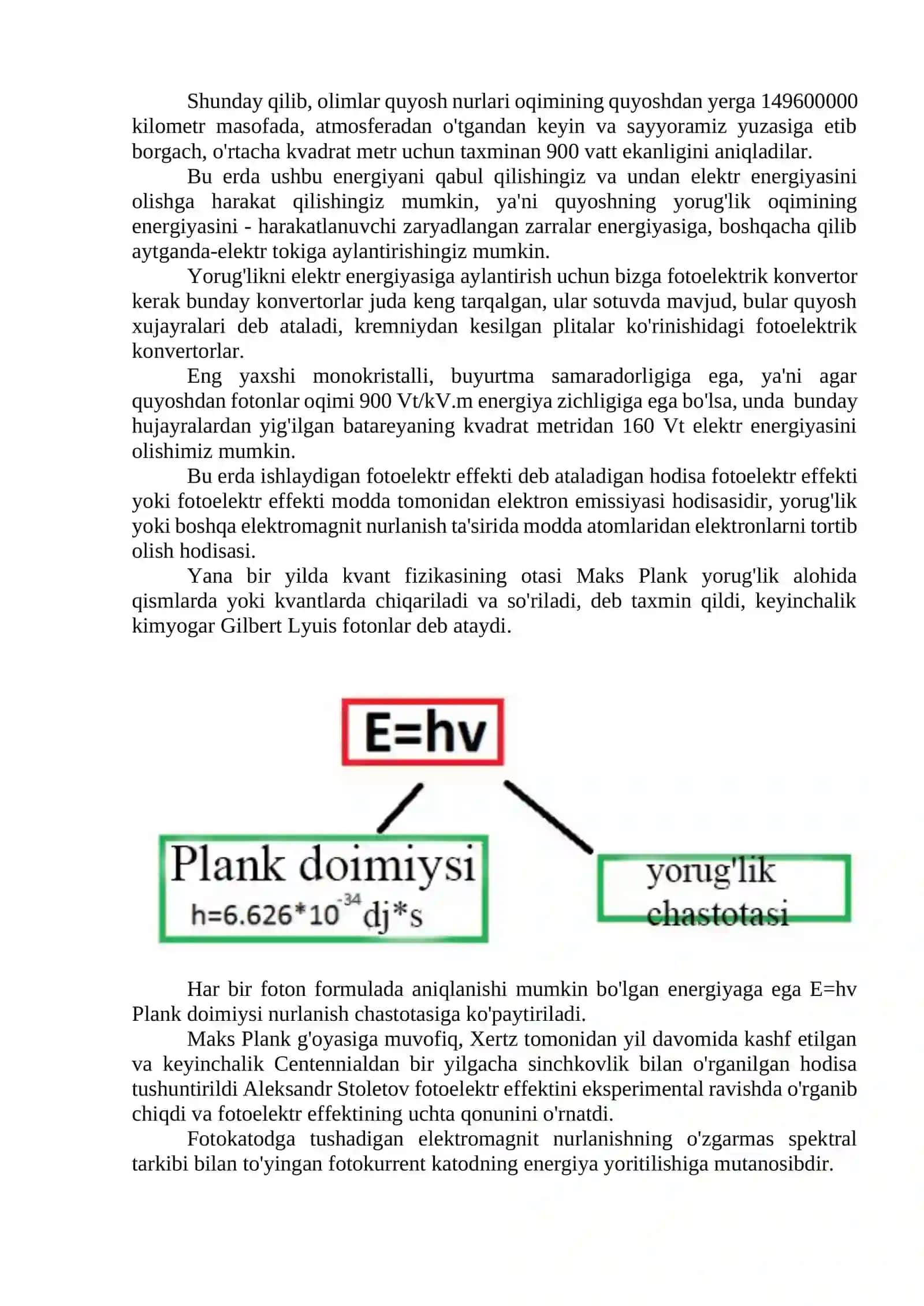 Quyosh energiyasi va uning foydasi 2