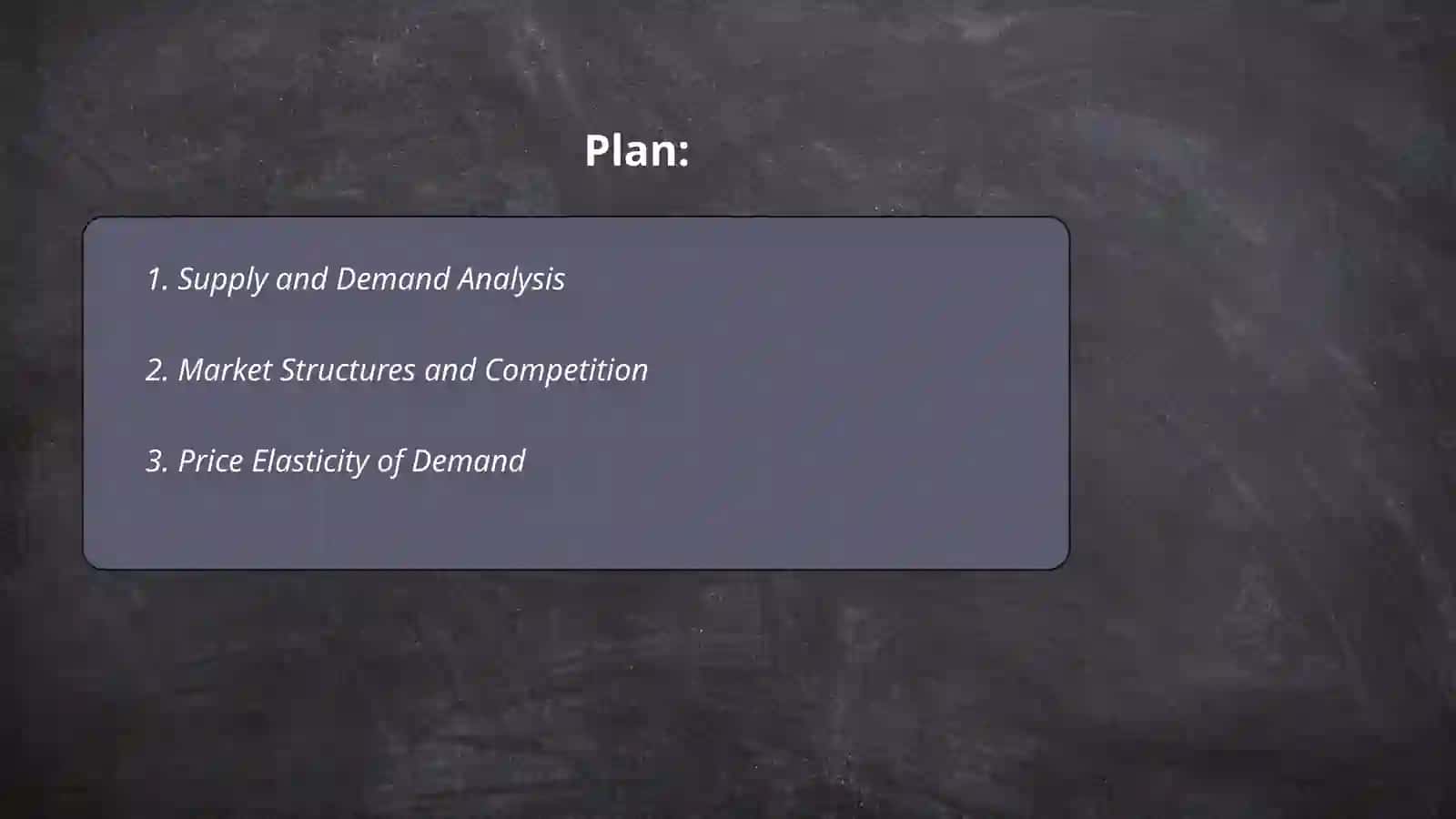Supply and Demand Analysis 2