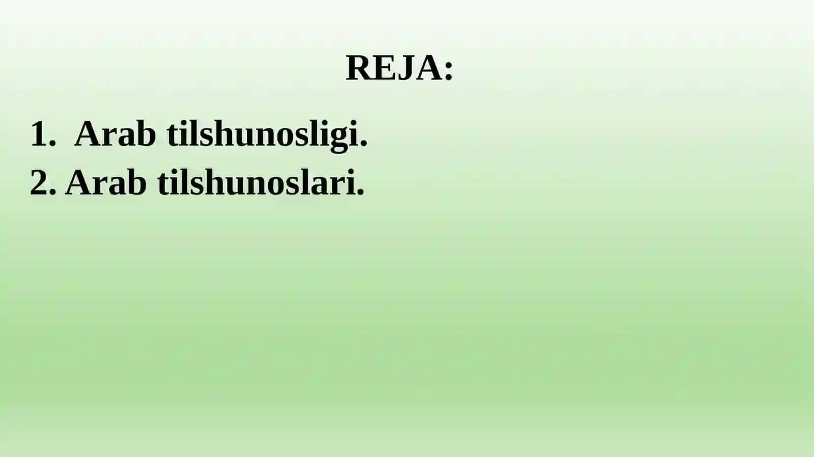 Arab tilshunosligi 2