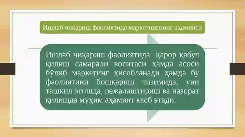 Kompaniyalar faoliyatini rivojlantirish 2