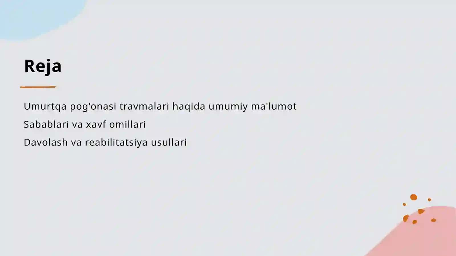 Umurtqa pog'onasi travmalari 2