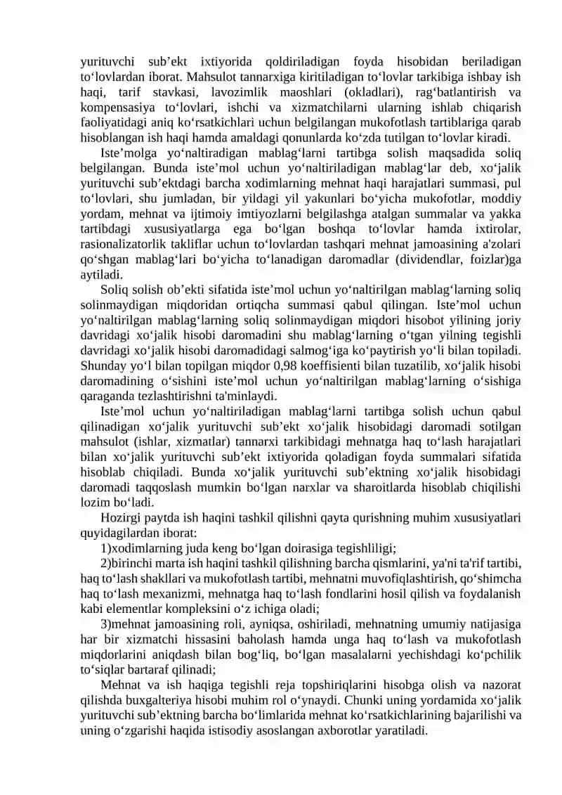 Mehnat va ish haqini hisobga olishning vazifalari 2