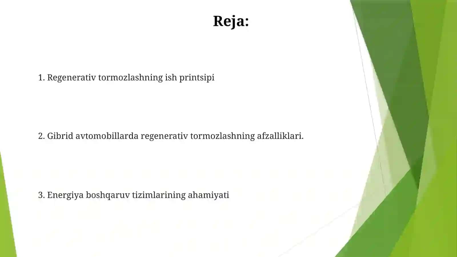 Regenerativ tormozlashning ish printsipi 2