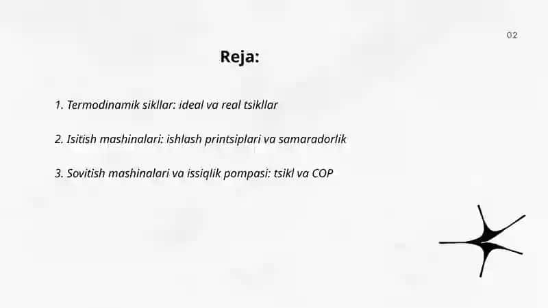 Sikl. Isitish va sovitish mashinlari 2