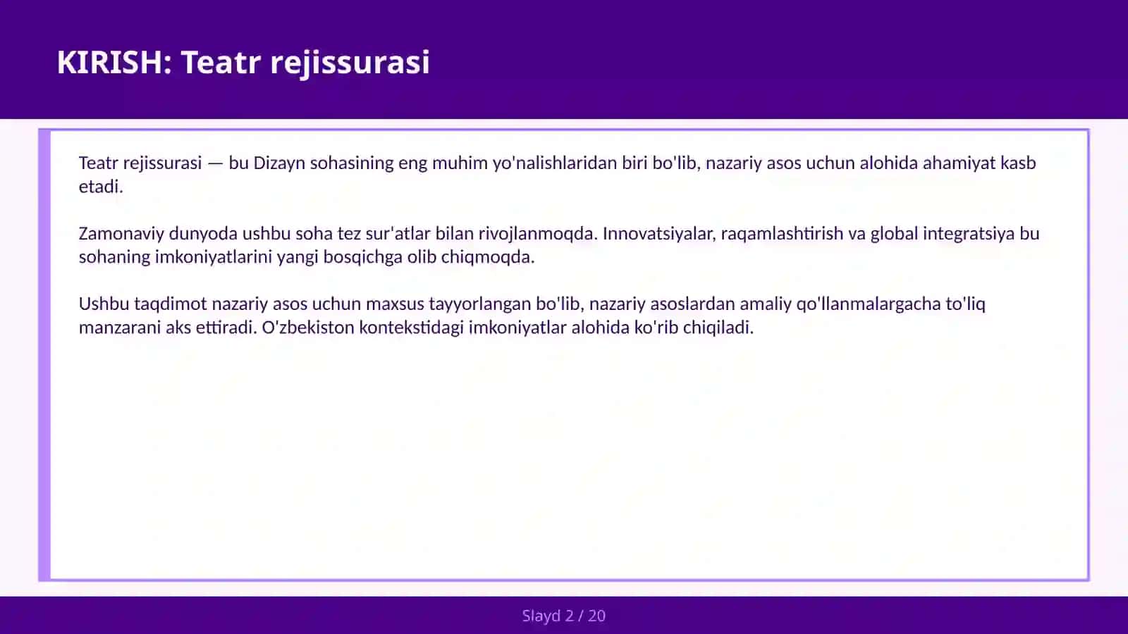TEATR REJISSURASI 2