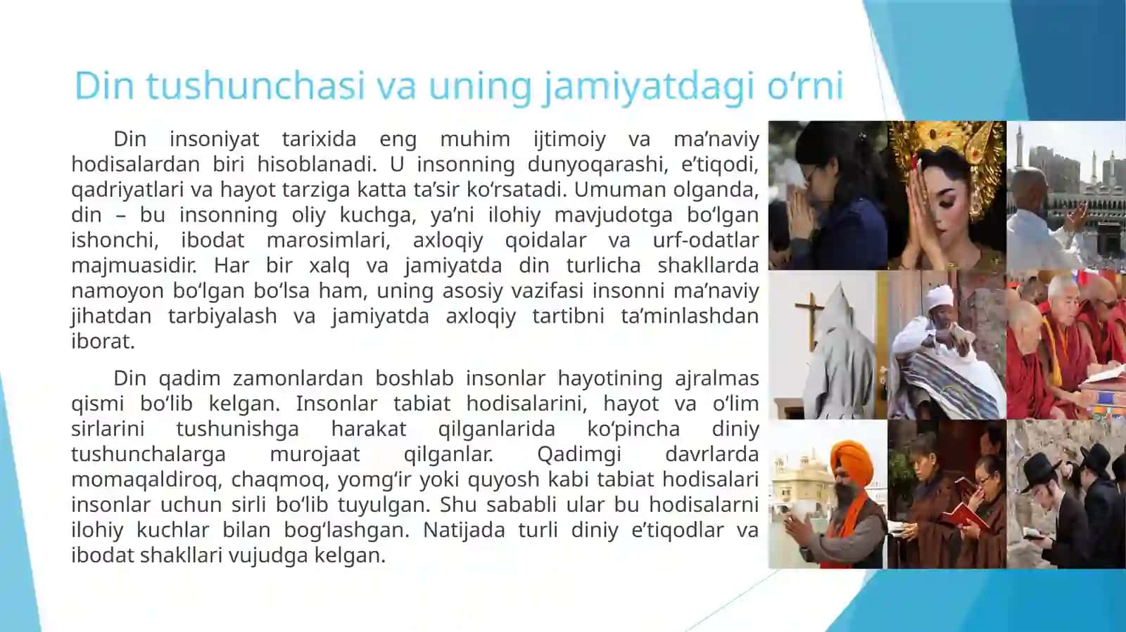 Dinlarning paydo bo'lishi haqidagi turli xil qarashlar 2