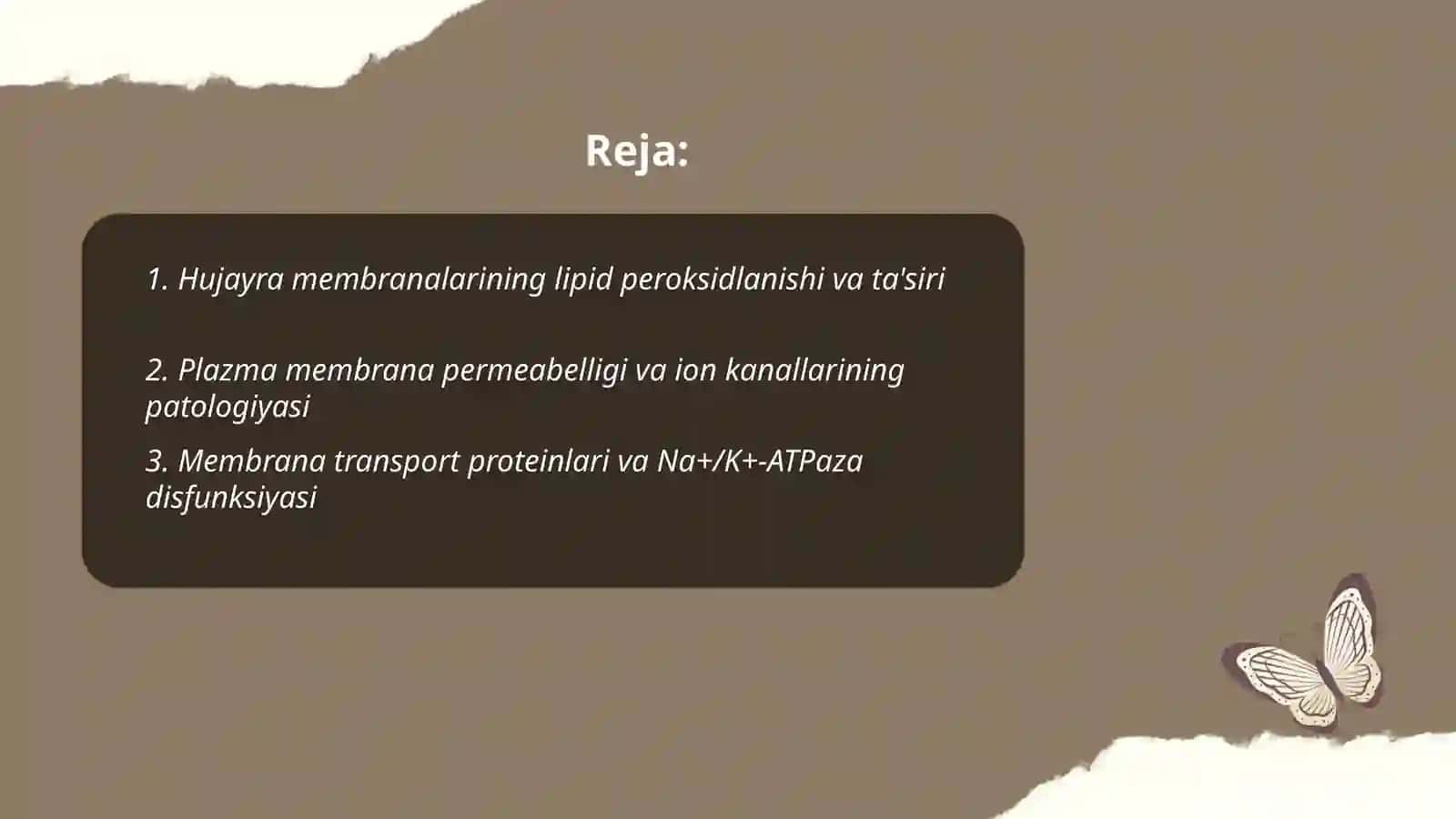 Hujayra membranalar va organellalarining patologiyasi 2