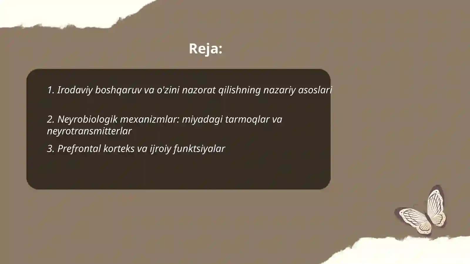 Irodaviy boshqaruv va o'zini nazorat qilish mexanizmlari 2