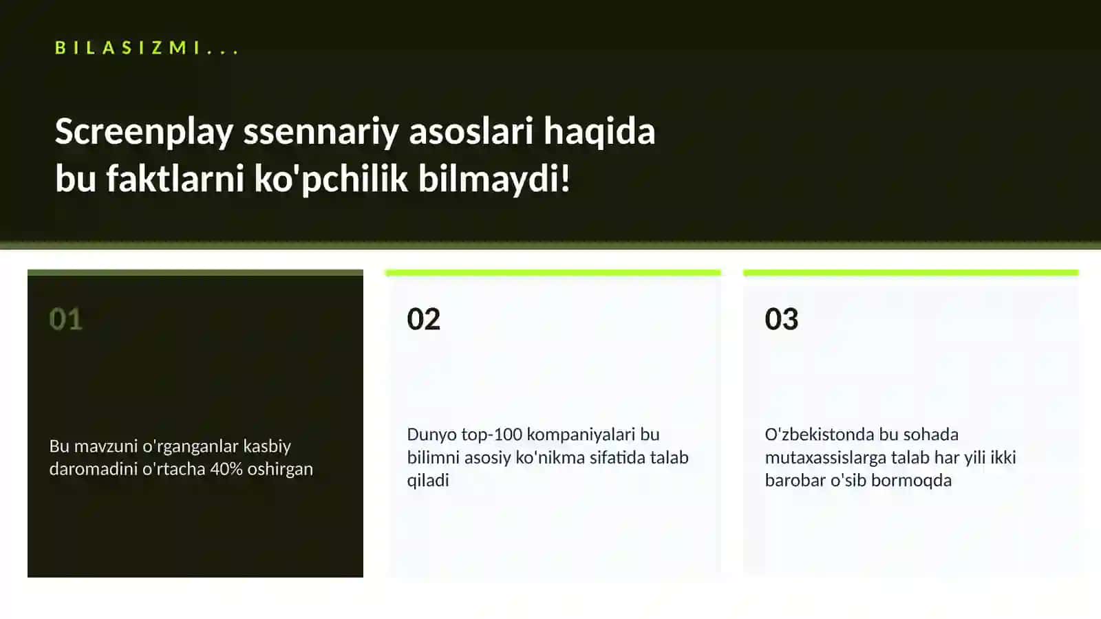 Screenplay ssennariy asoslari 2