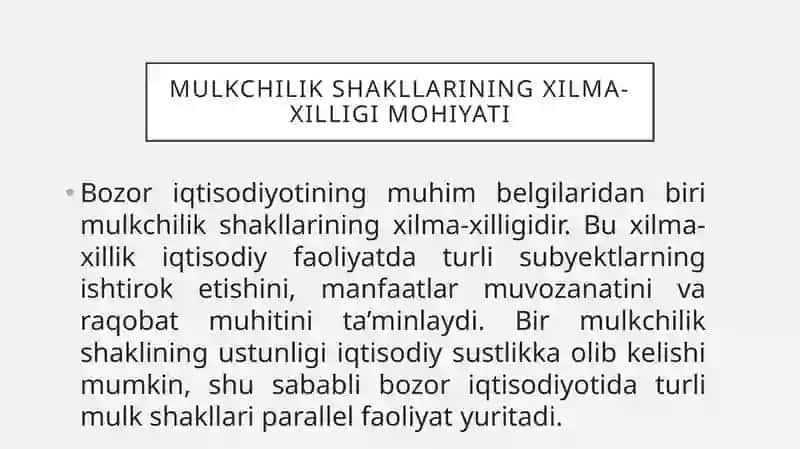 Bozor iqtisodiyoti 2