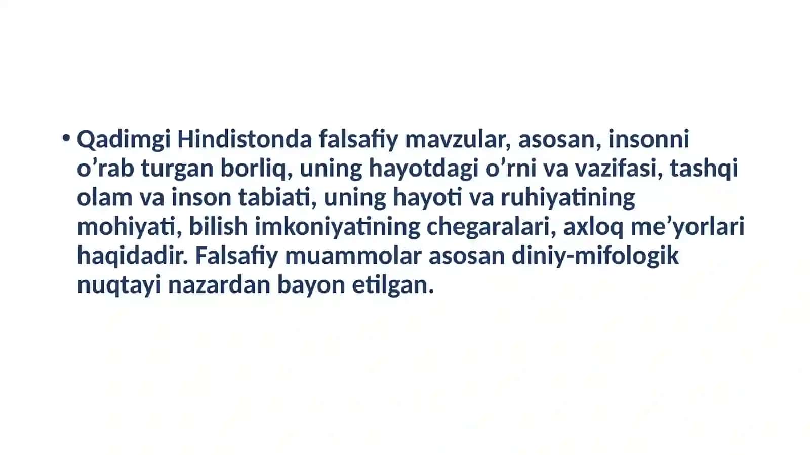 QADIMGI HINDISTON FALSAFASI 2