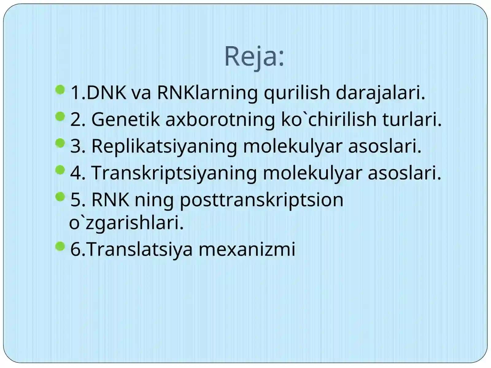 Biokimyoning genetik asoslari 2