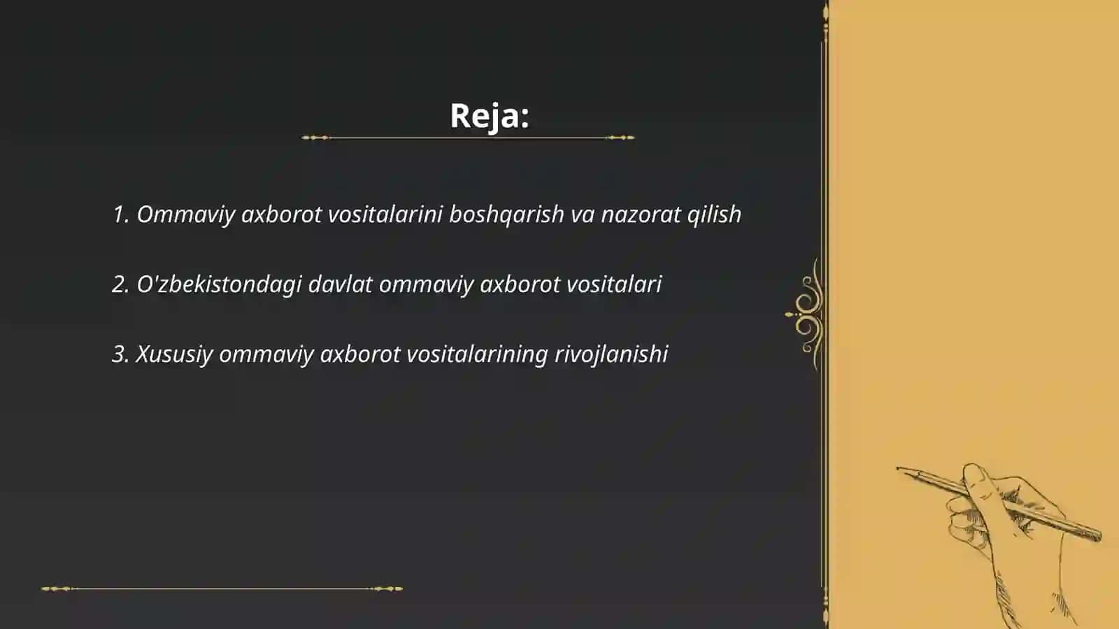 O'zbekiston Respublikasida ommaviy axborot vositalarining faoliyati 2