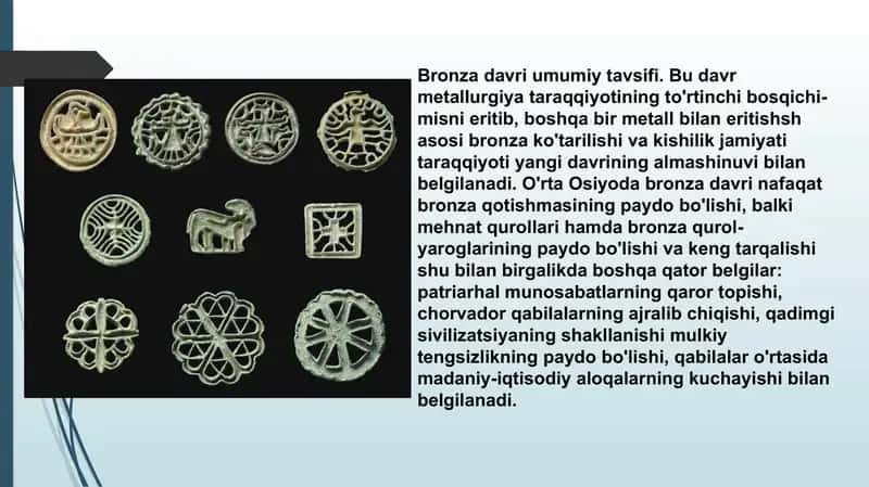 O'rta Osiyoning Bronza Davri 2