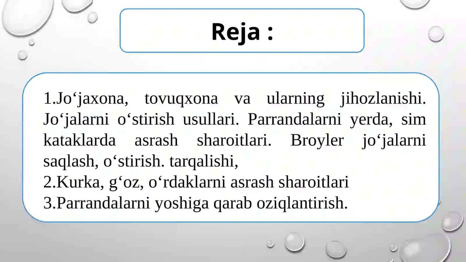 Parrandalarni asrash va oziqlantirish texnologiyalari 2